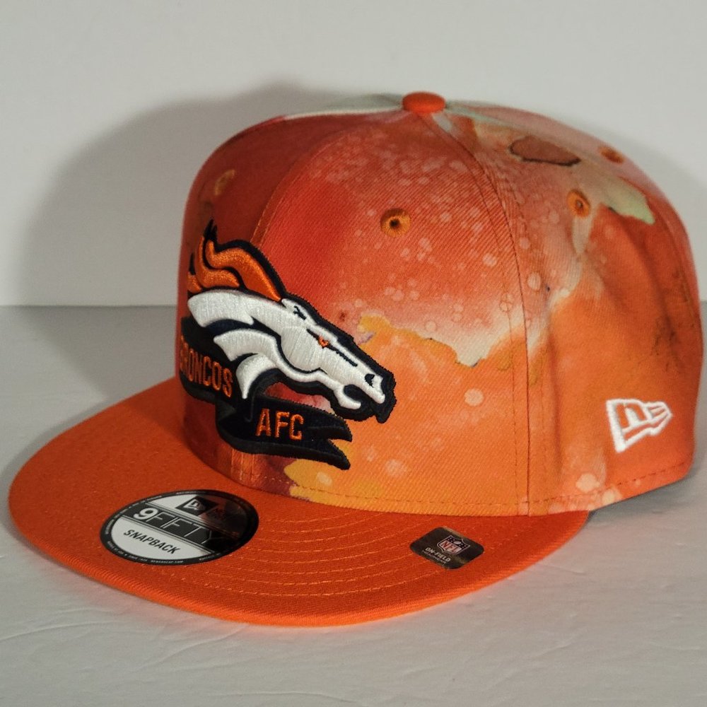 Denver Broncos New Era Ink Dye Sideline 9FIFTY Snapback Hat Men's NFL